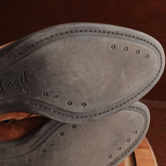 Paul Green Boots WMS SZ UK 5 US 7.5 Brown Munchen Nathan Leather Moto Ankle Zip - Picture 13 of 16